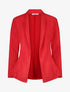 Blazer ajustée en suédine - Rouge - 1