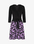 Robe mi-longue portefeuille à imprimé fleuri - Violet - 5