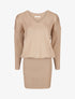 Robe pull stretch pailletté - Beige - 5
