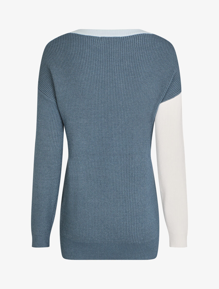 Pull oversize à motif graphique - Bleu ciel/bleu gris - 2