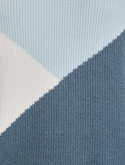 Pull oversize à motif graphique - Bleu ciel/bleu gris - 3
