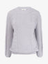 Pull en maille duveteuse ajourée et irisée - Gris clair - 4