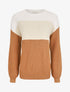 Pull oversize grandes rayures - Beige/camel - 1
