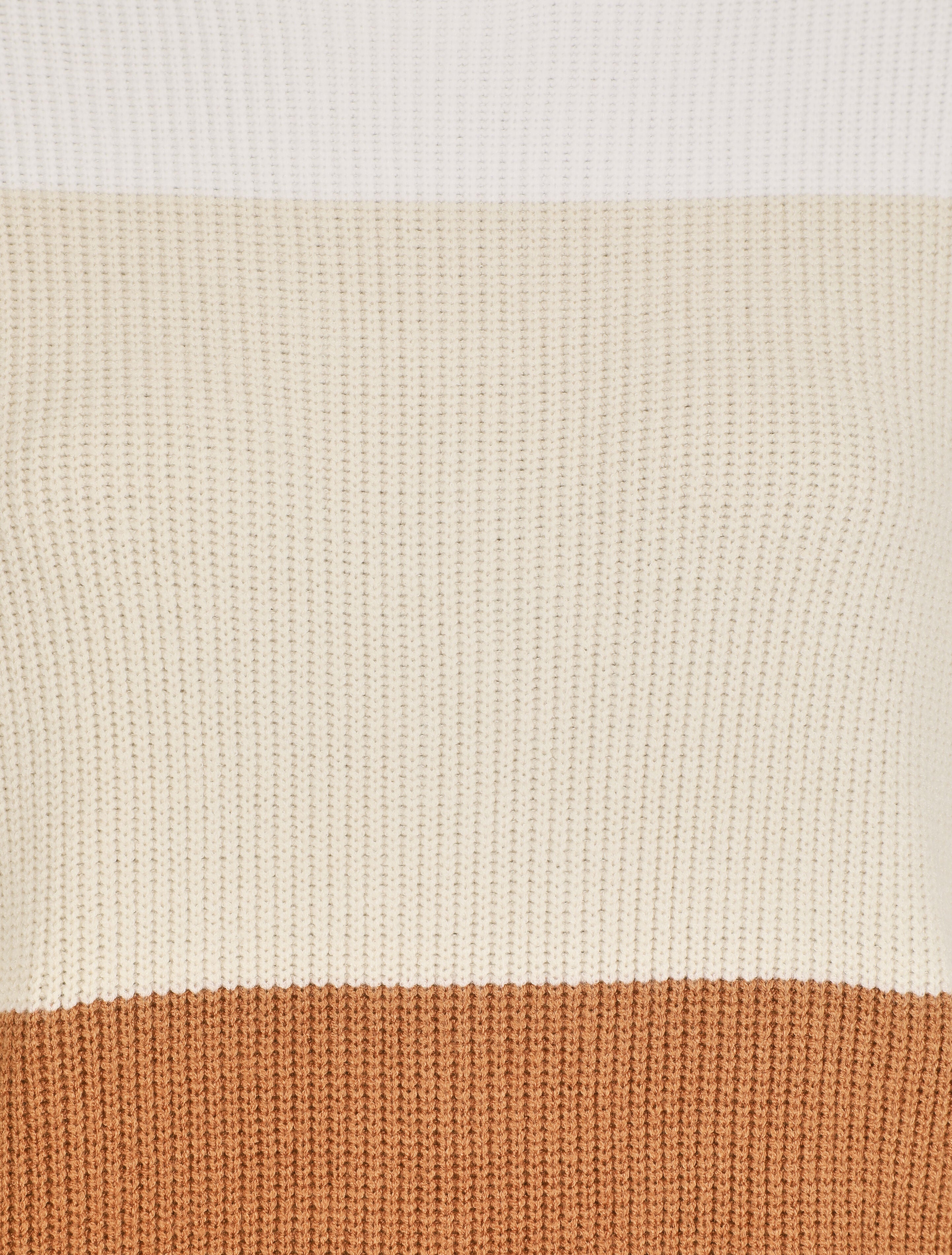 Pull oversize grandes rayures - Beige/camel - 3