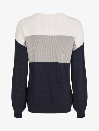 Pull oversize grandes rayures - Marine/blanc - 2