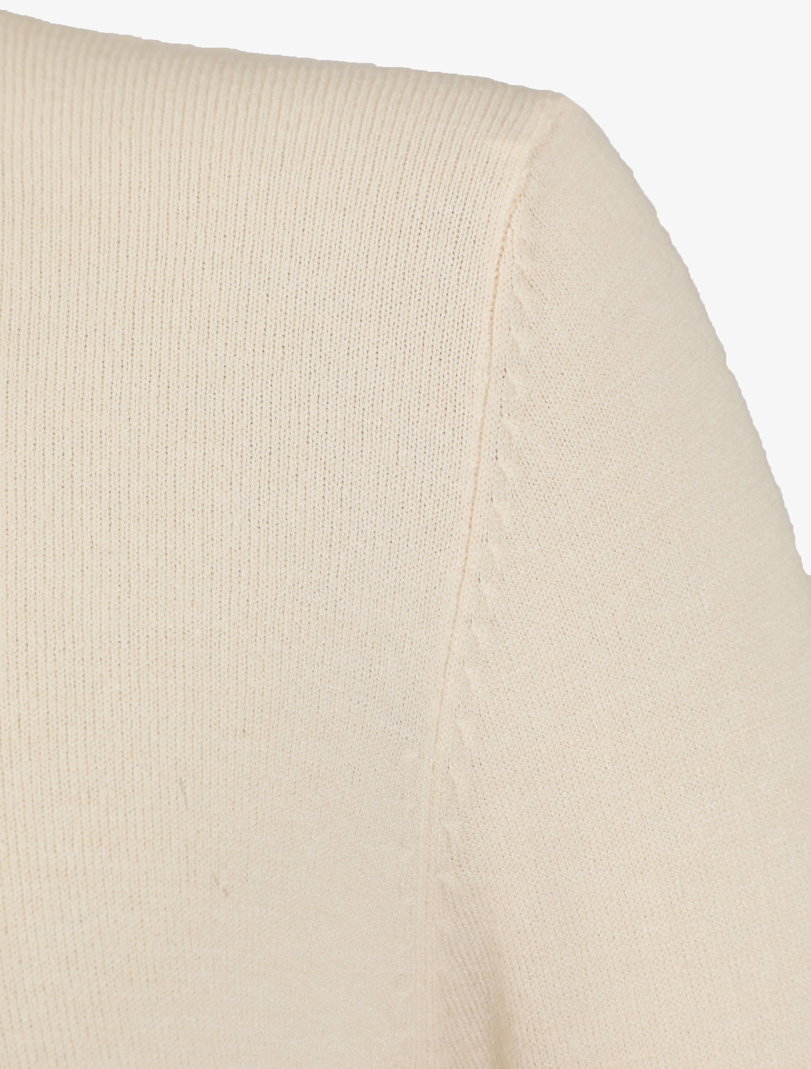 Pull fin en laine mélangée à col montant - Beige - 3