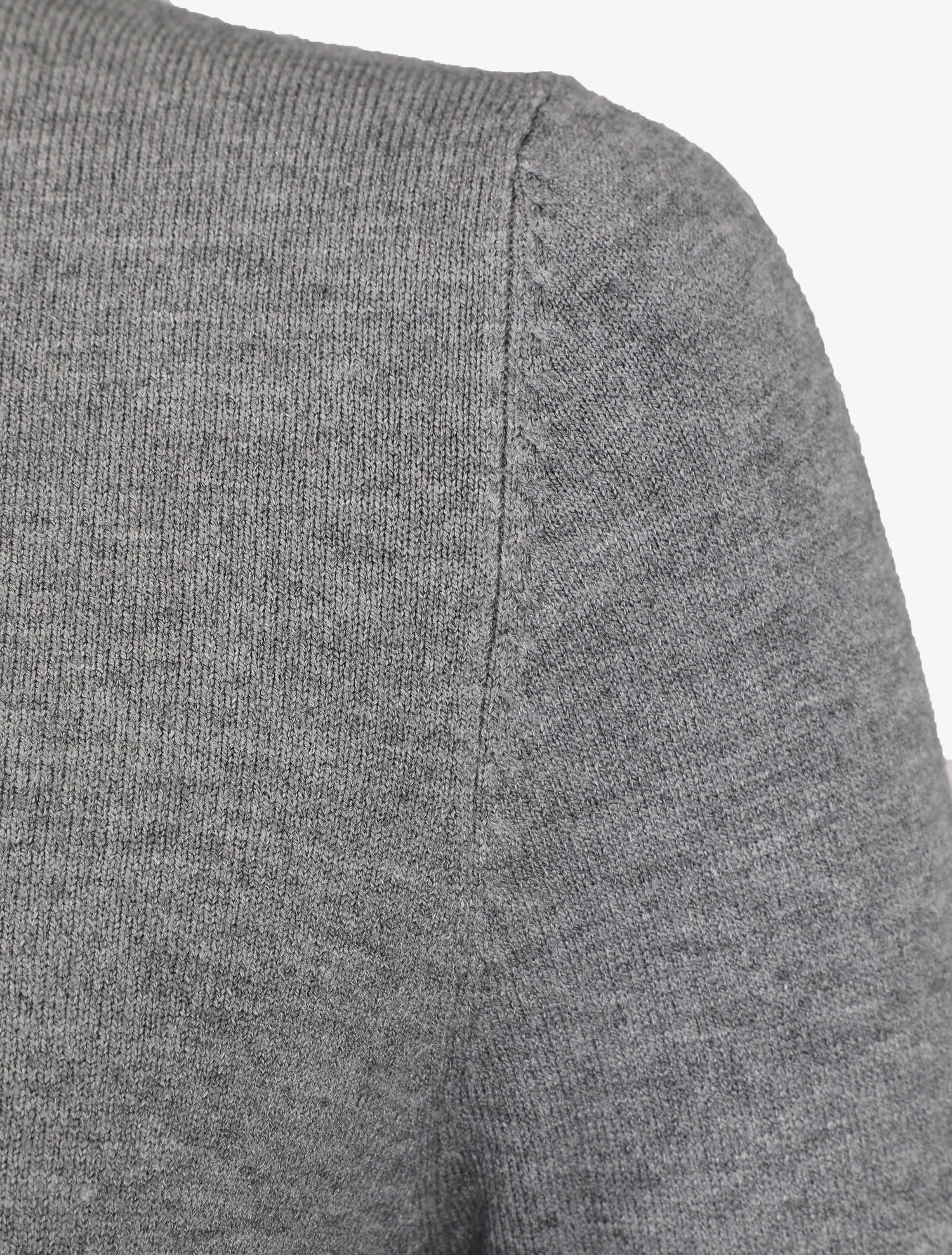 Pull fin en laine mélangée à col montant - Gris - 3