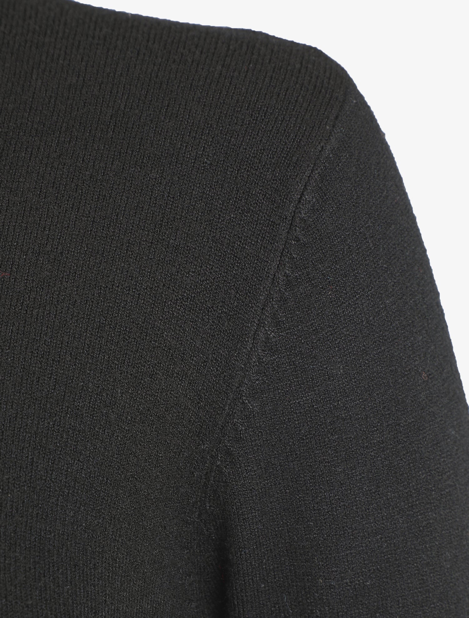 Pull fin en laine mélangée à col roulé - Noir - 3