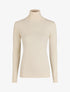 Pull fin en cachemire mélangée à col roulé - Beige - 4