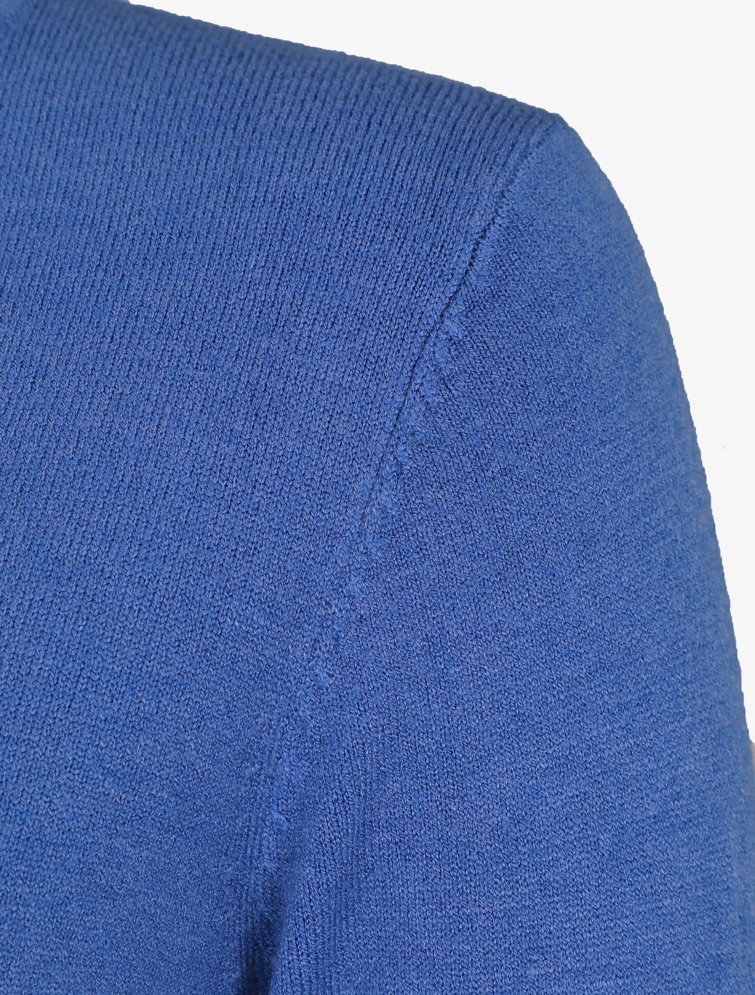 Pull fin en cachemire mélangée à col V - Bleu - 3