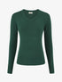 Pull en cachemire mélangée à col V - Vert sapin - 1