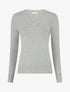 Pull en cachemire mélangée à col V - Gris - 5
