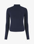 Pull col montant en cachemire mélangé - Marine - 5