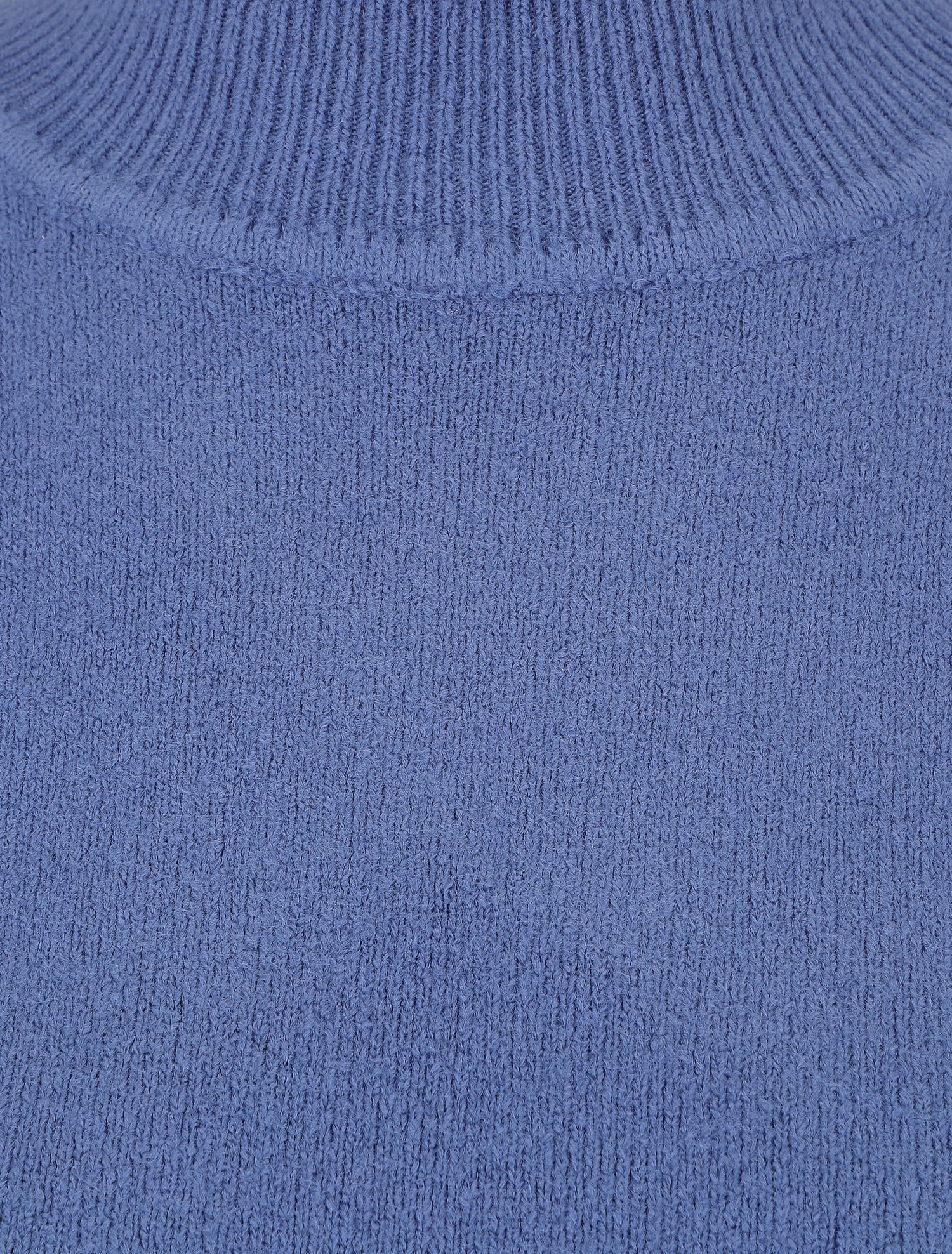 Pull col montant en laine mélangée - Bleu - 3