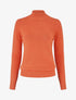 Pull col montant en laine mélangée - Corail - 1