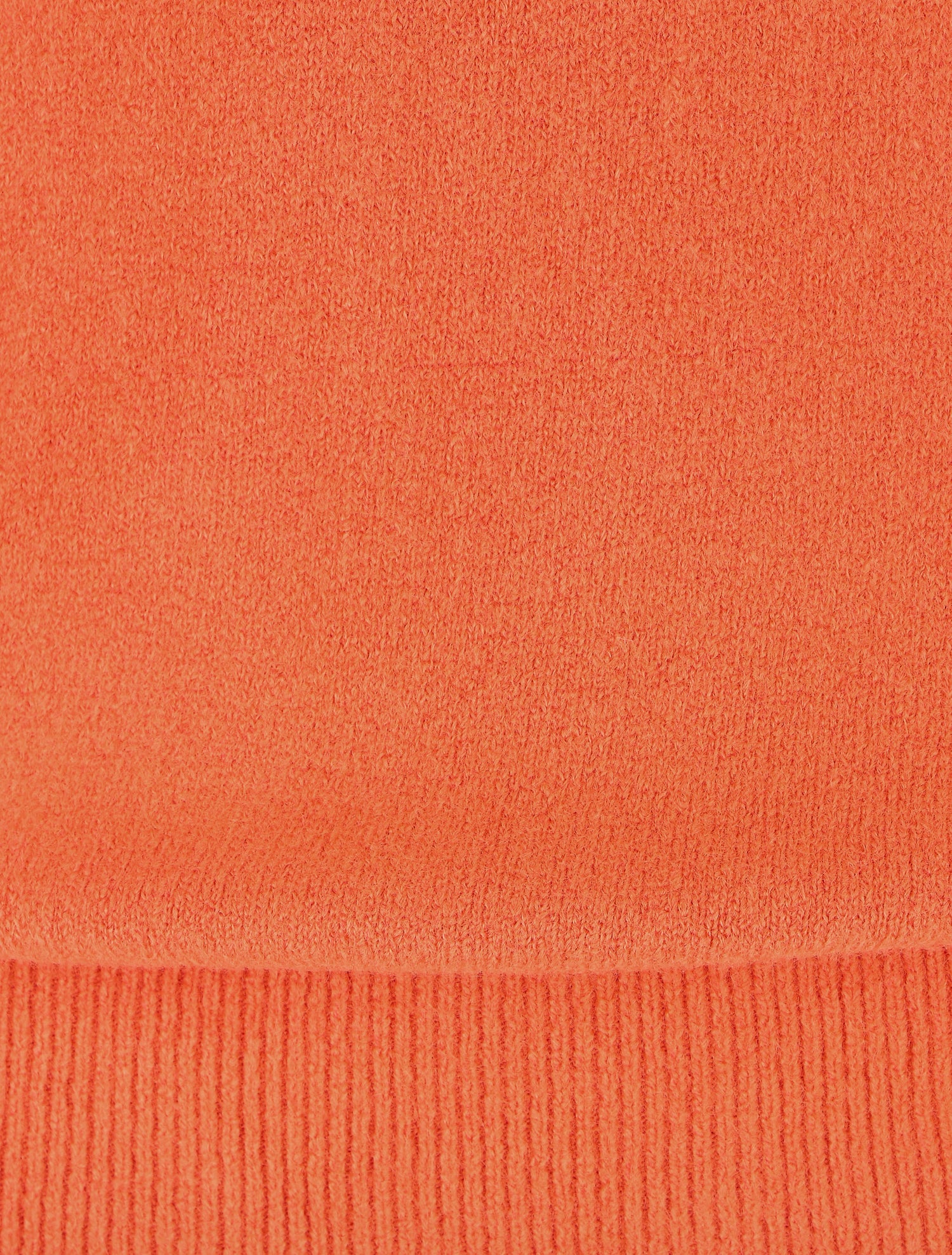 Pull col montant en laine mélangée - Corail - 3