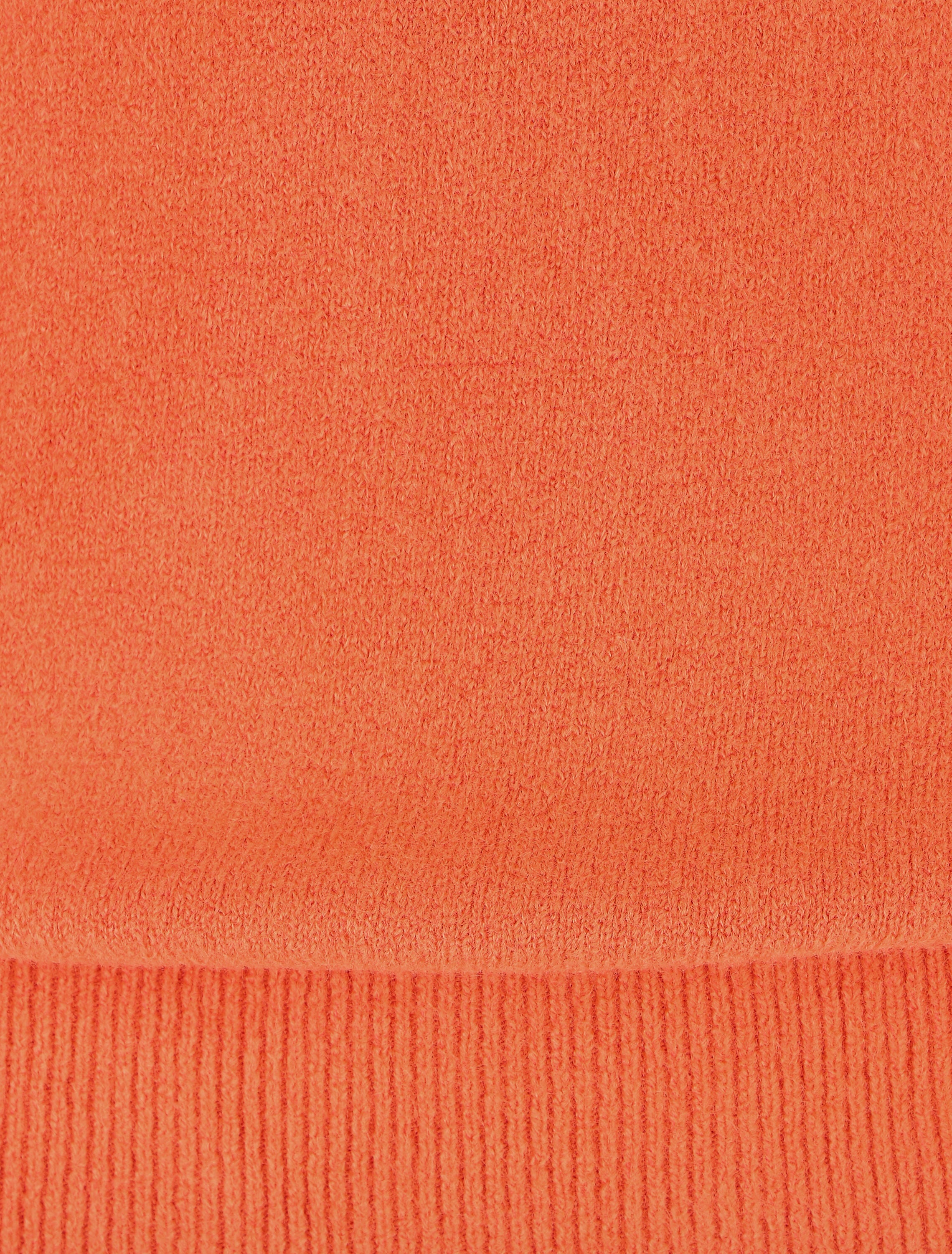 Pull col montant en laine mélangée - Corail - 3