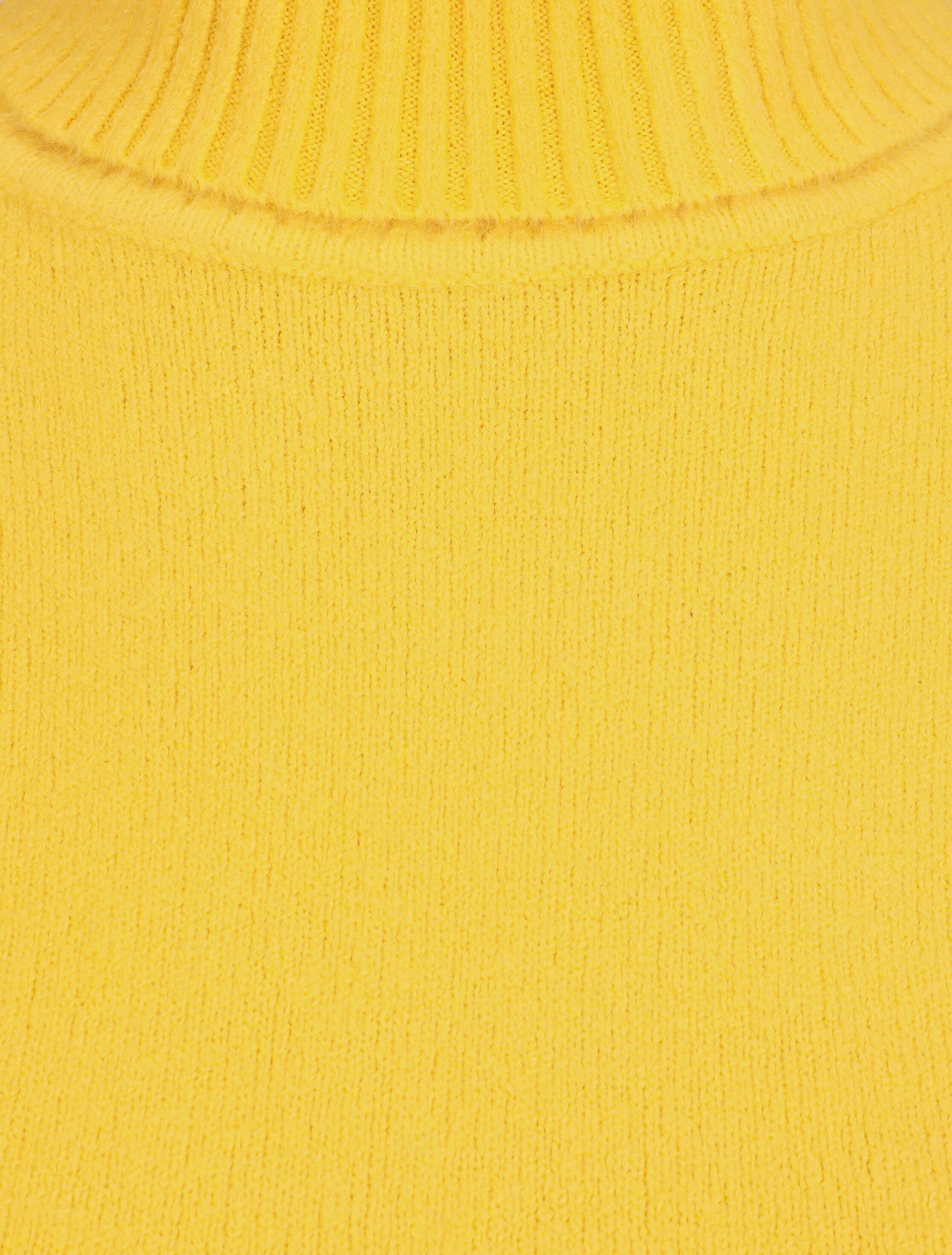 Pull col roulé en laine mélangée - Jaune - 3