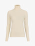 Pull col roulé en laine mélangée - Beige - 5