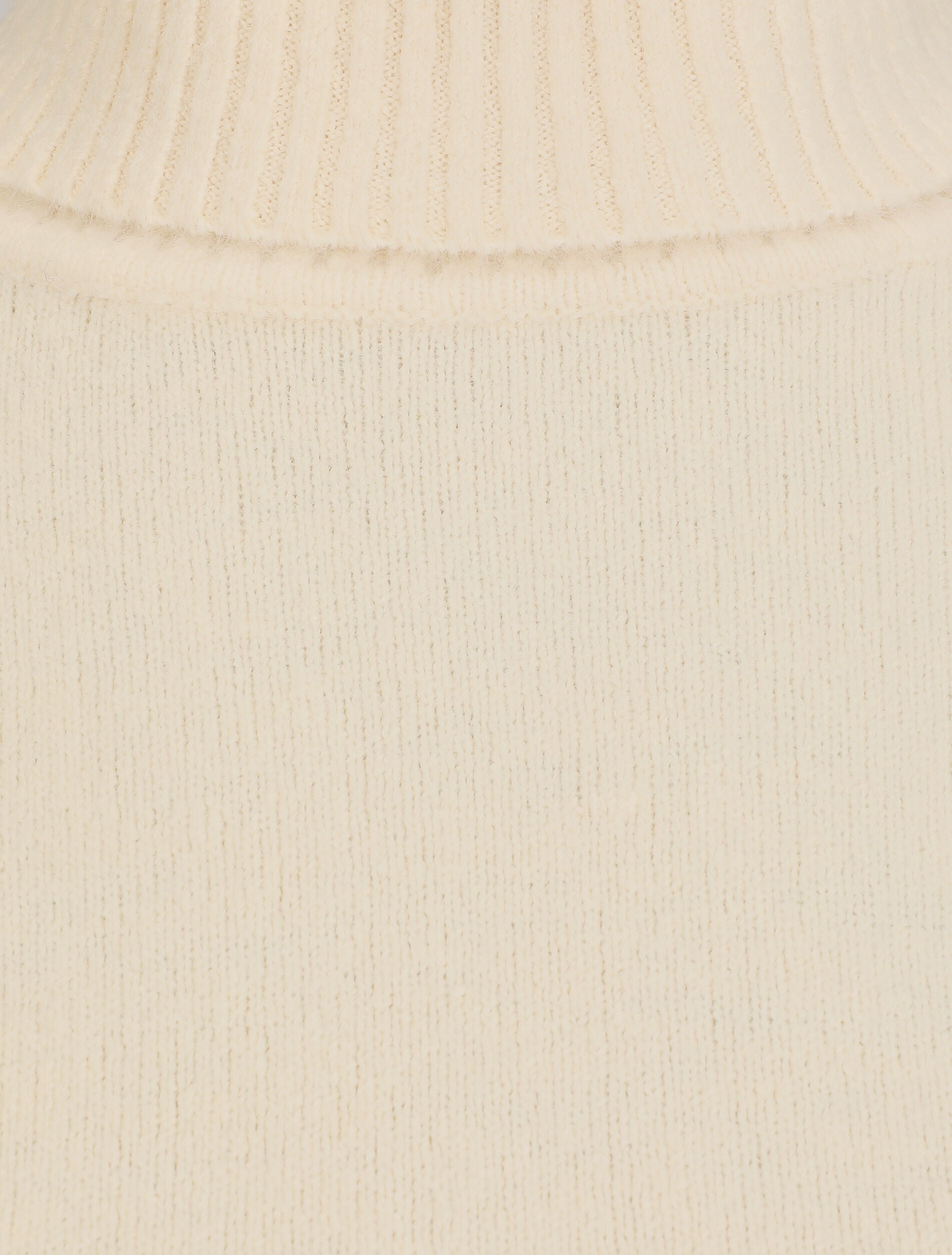 Pull col roulé en laine mélangée - Beige - 3
