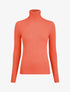 Pull col roulé en laine mélangée - Corail - 5