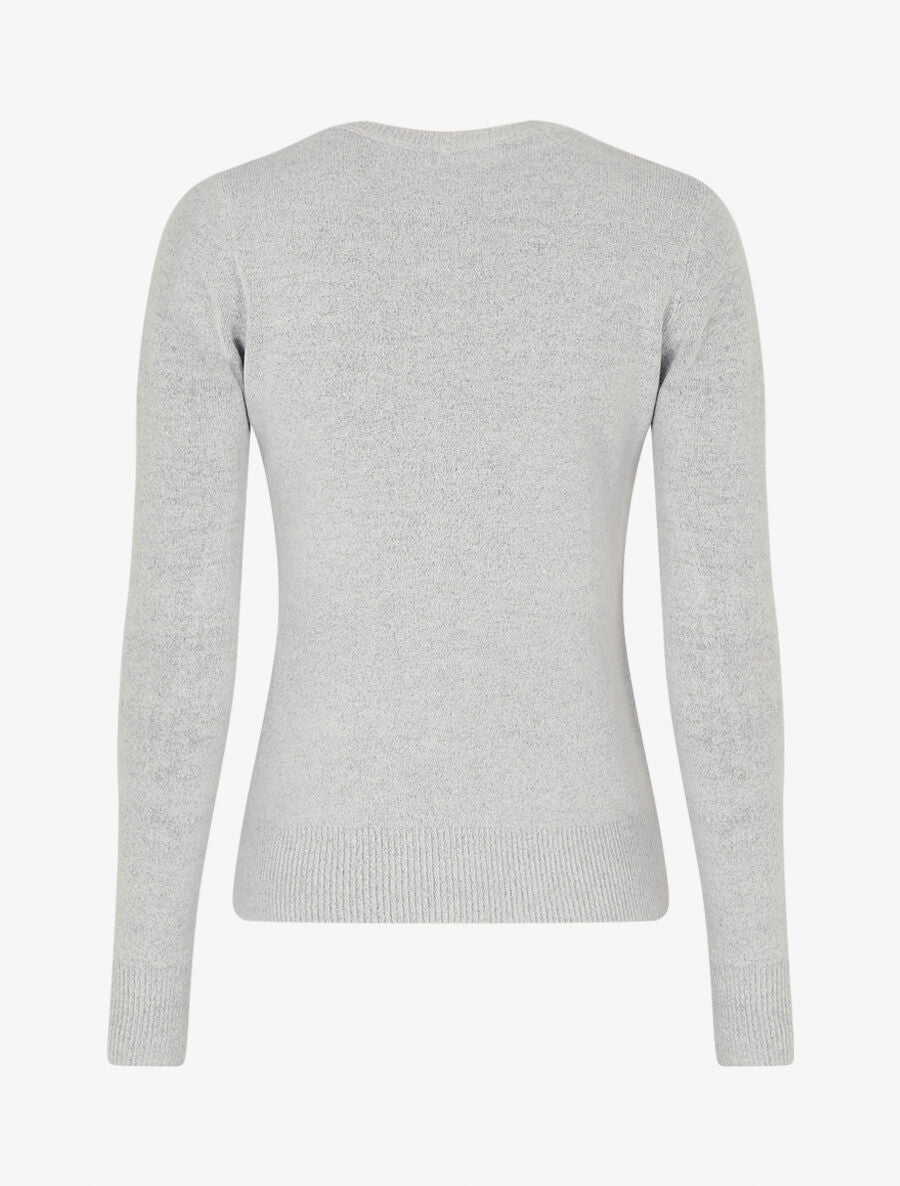 Pull col rond en cachemire mélangé - Gris clair - 2