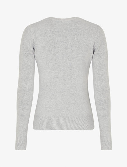 Pull col rond en cachemire mélangé - Gris clair - 2