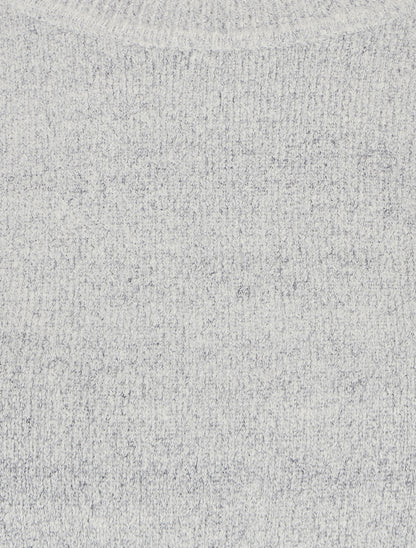 Pull col rond en cachemire mélangé - Gris clair - 3