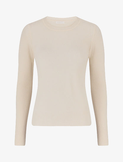 Pull col rond en cachemire mélangé - Beige - 1