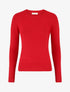 Pull col rond en cachemire mélangé - Rouge - 1