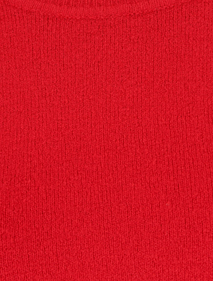Pull col rond en cachemire mélangé - Rouge - 3