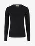 Pull col rond en laine mélangée - Noir - 4