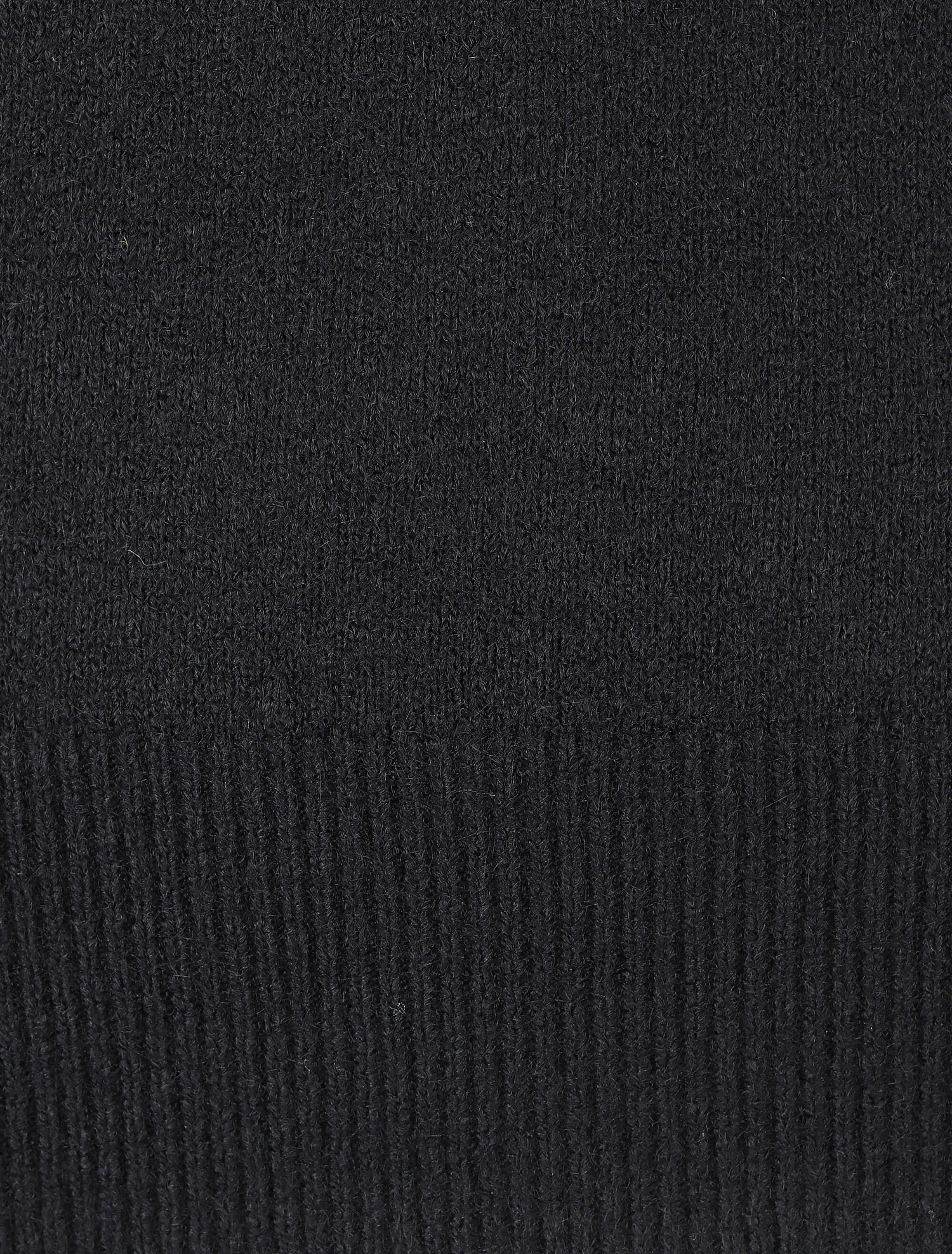 Pull col rond en laine mélangée - Noir - 3