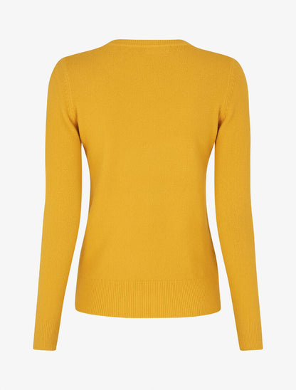 Pull col rond en laine mélangée - Jaune - 2