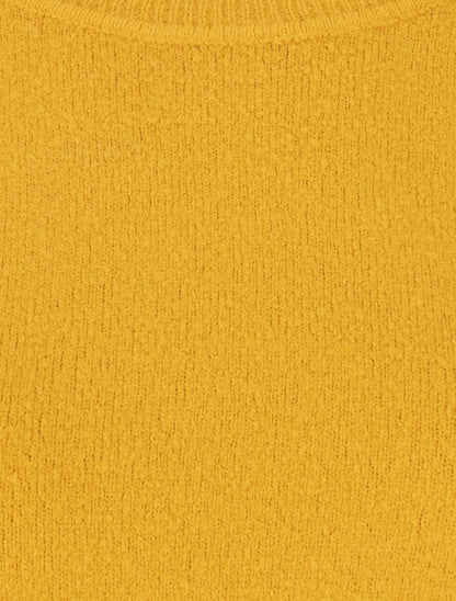 Pull col rond en laine mélangée - Jaune - 3
