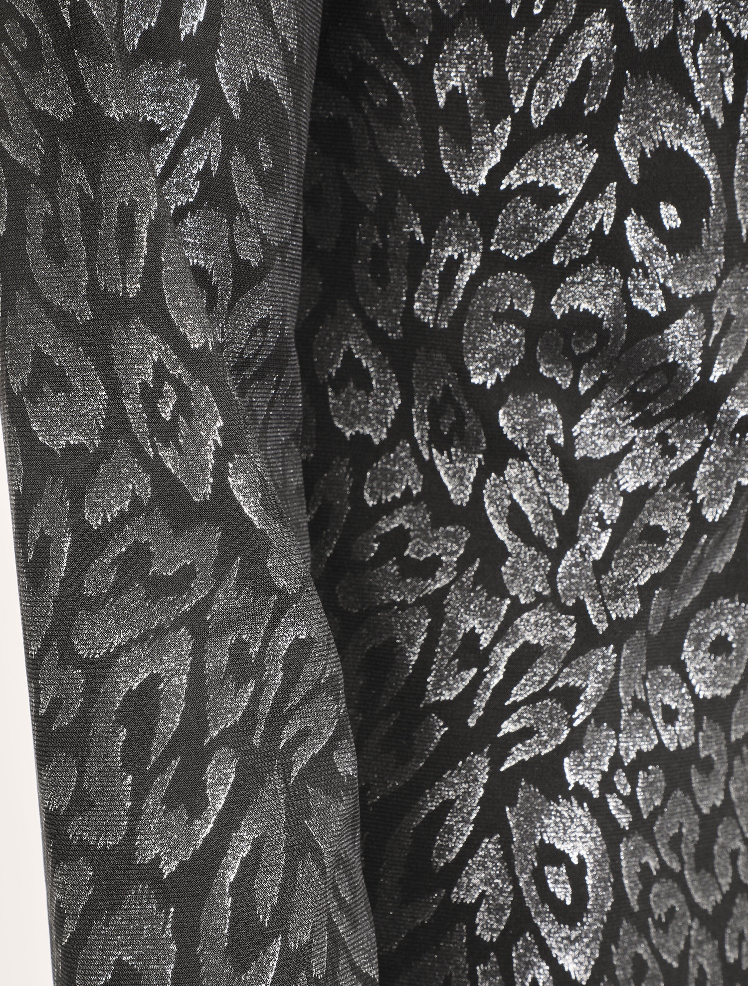 Gilet mi-long à motif léopard irisé - Noir - 3