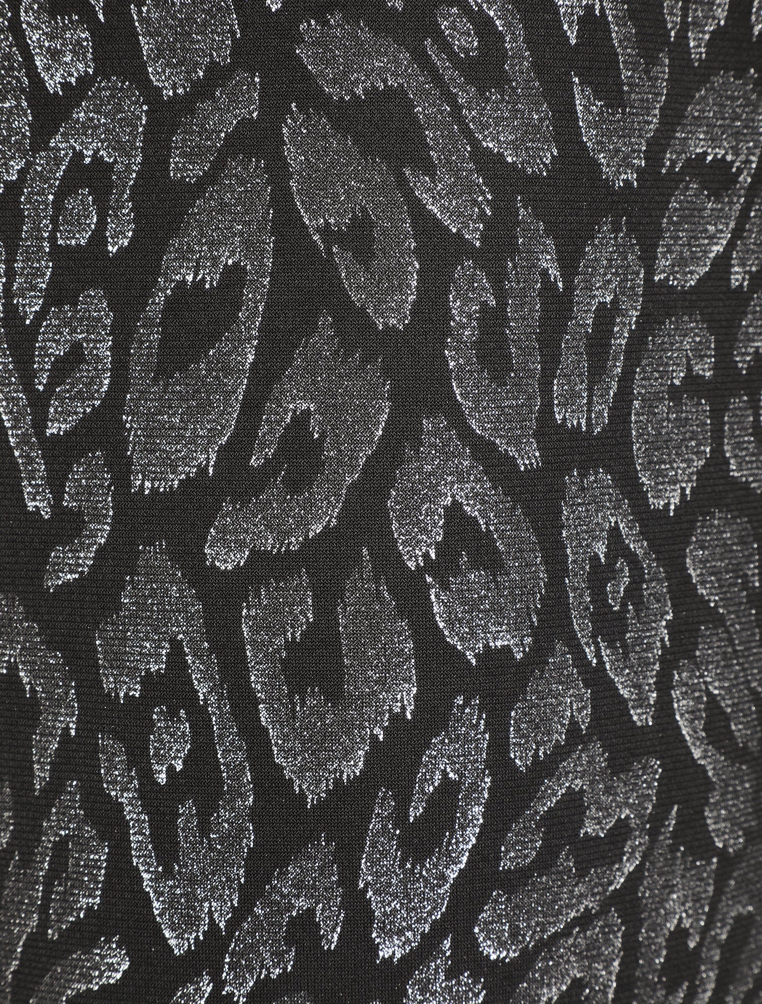 Gilet mi-long à motif léopard irisé - Noir - 4