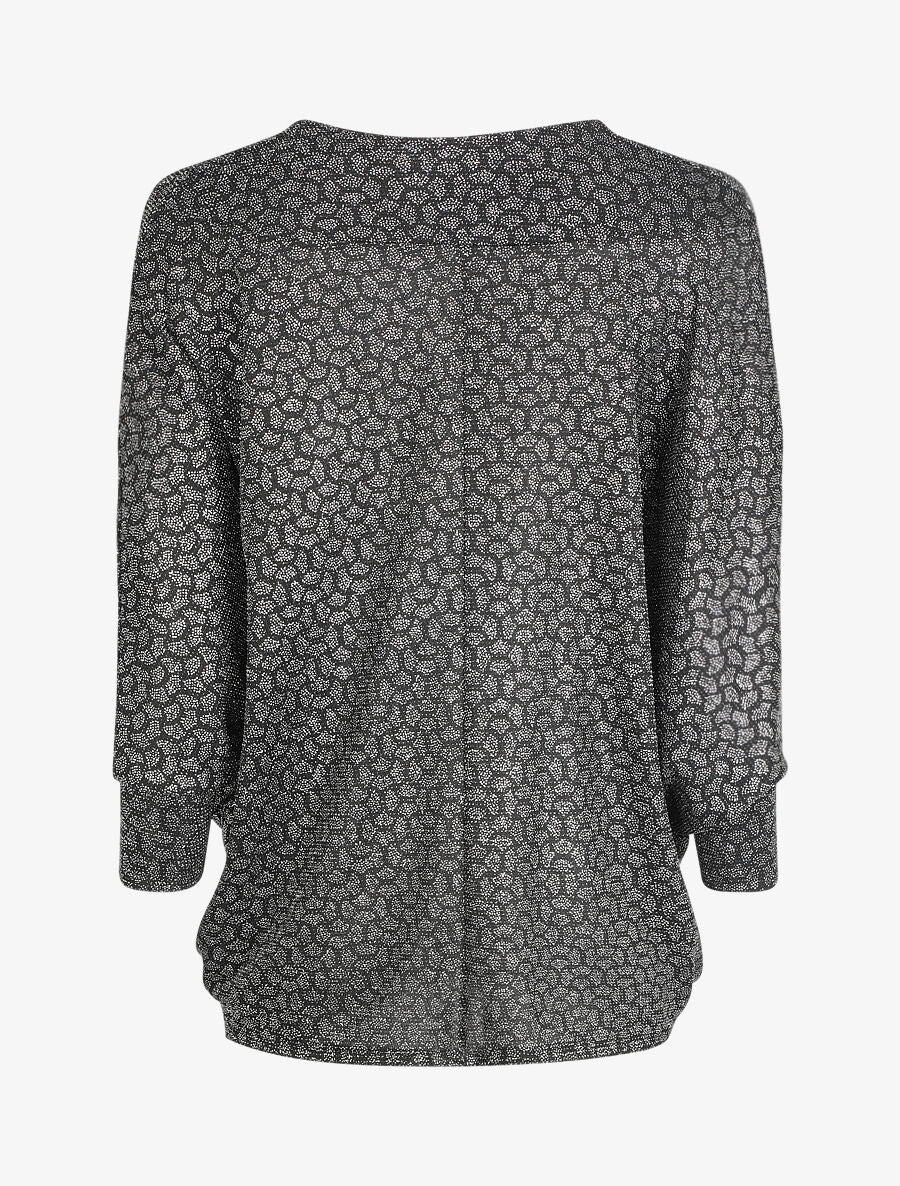 Gilet chauve-souris à motif irisé - Noir - 2