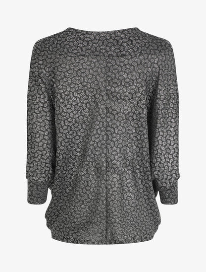 Gilet chauve-souris à motif irisé - Noir - 2