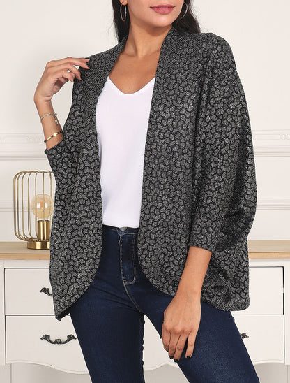 Gilet chauve-souris à motif irisé - Noir - 4