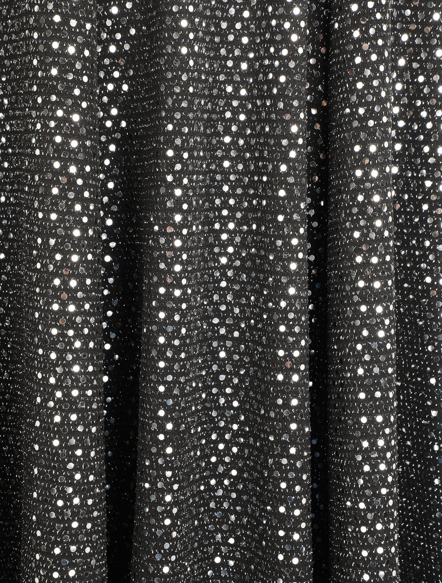 Robe patineuse pailletée à col V - Argent - 3