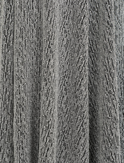 Robe patineuse irisée à col V - Argent - 4