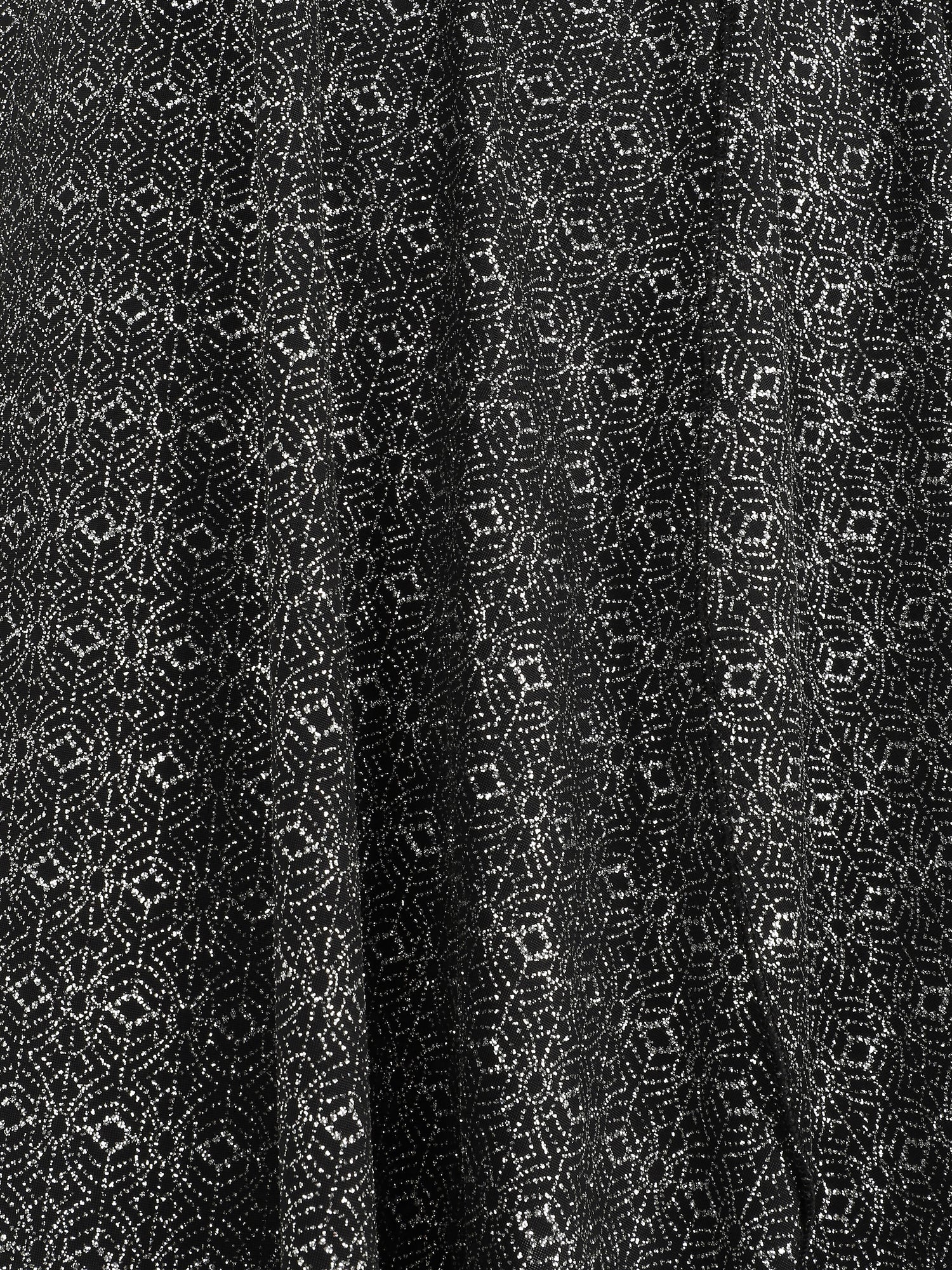 Gilet mi-long à paillettes - Noir - 3