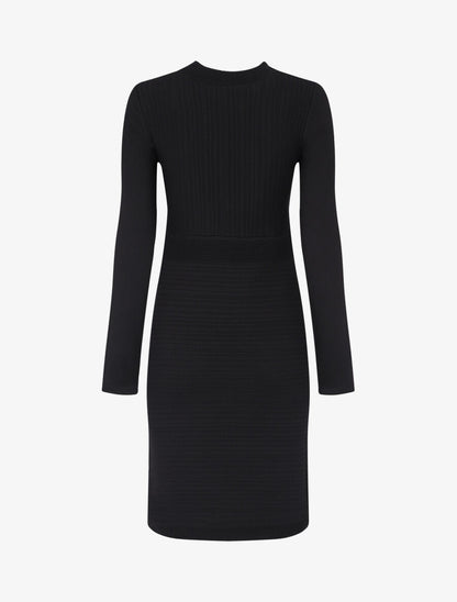 Robe ajustée à perles - Noir - 2