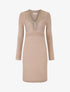 Robe ajustée à perles - Beige - 5