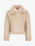 Bombardier court en suédine et fourrure - Beige - 5