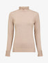 Pull à col montant volanté - Beige - 5