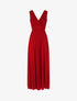 Robe longue irisée effet plissé - Rouge - 5