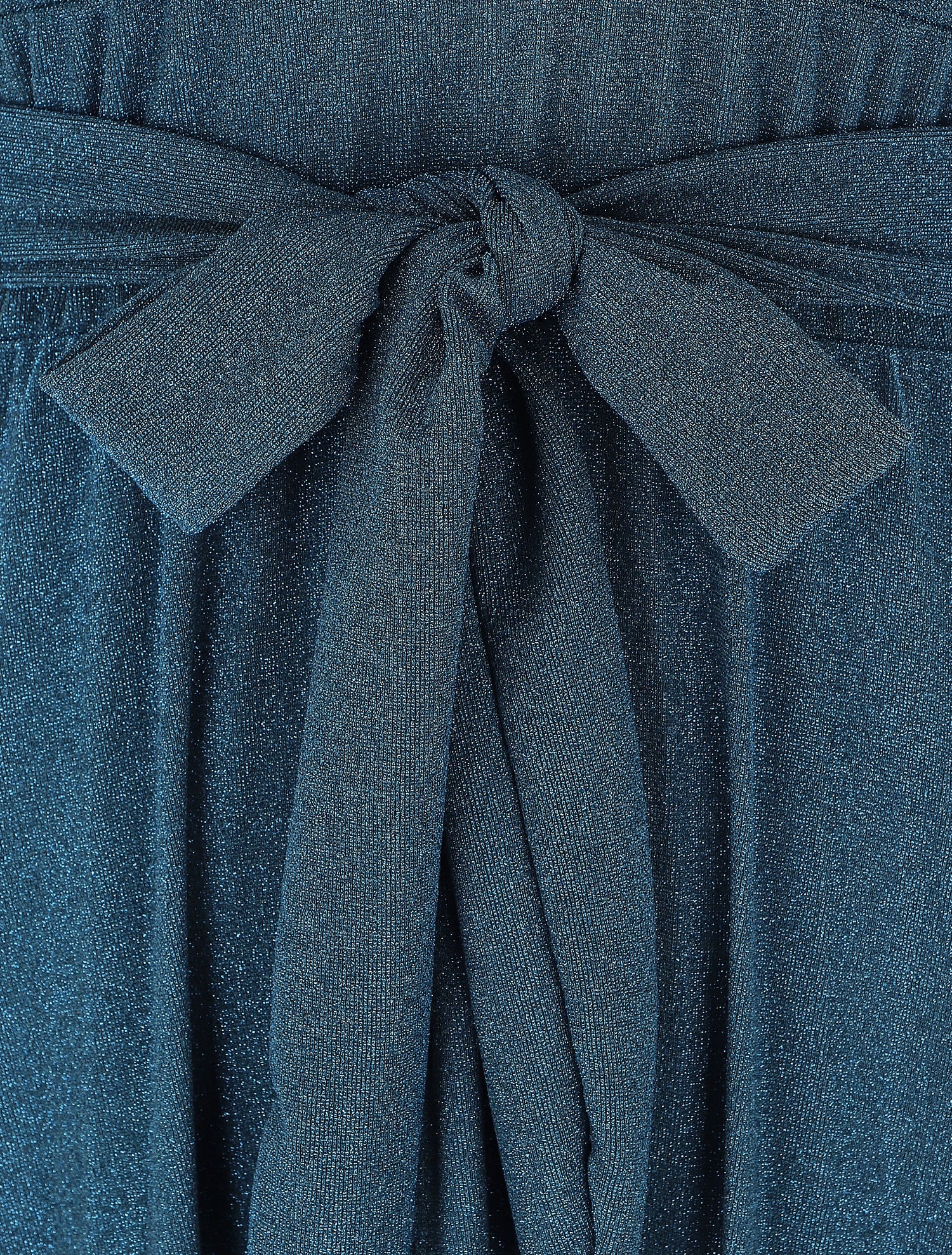 Robe longue irisée effet plissé - Bleu canard - 3