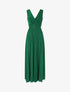 Robe longue irisée effet plissé - Vert - 5